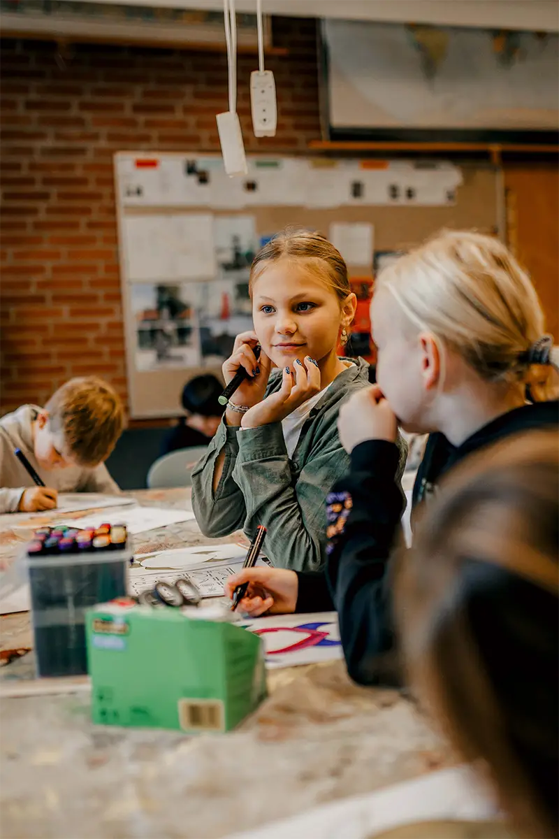 Elever på Tange Kristne Friskole